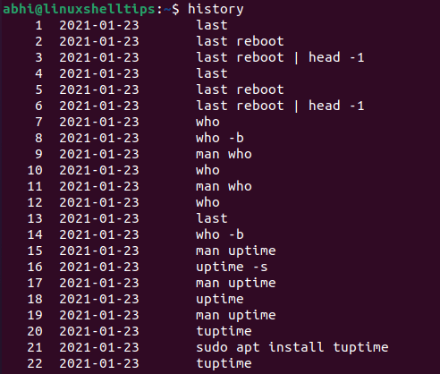 Set History Timestamps for Each Linux Command