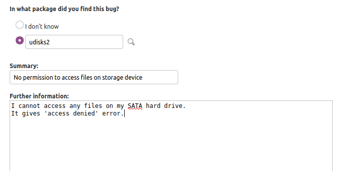 Submit Bug Report to Ubuntu