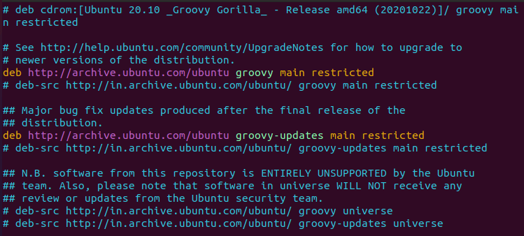 Verify Ubuntu Repositories