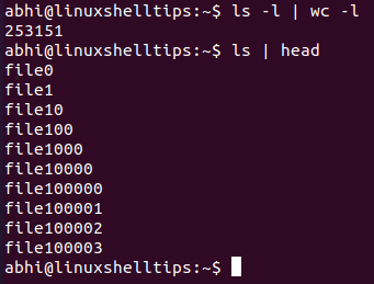 List Files Count in Linux
