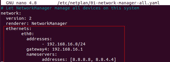 Configure IP Address in Ubuntu
