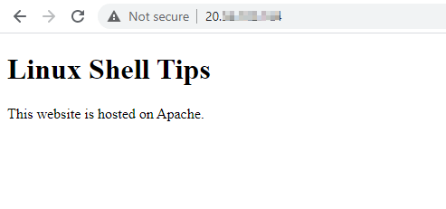 A Sample Website Hosted on Apache