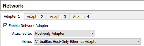 Enable Host-Only Adapter