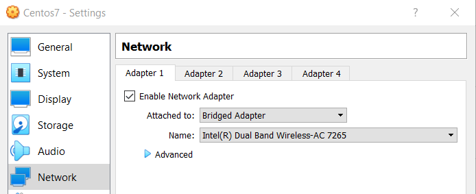 Network Bridged Adapter