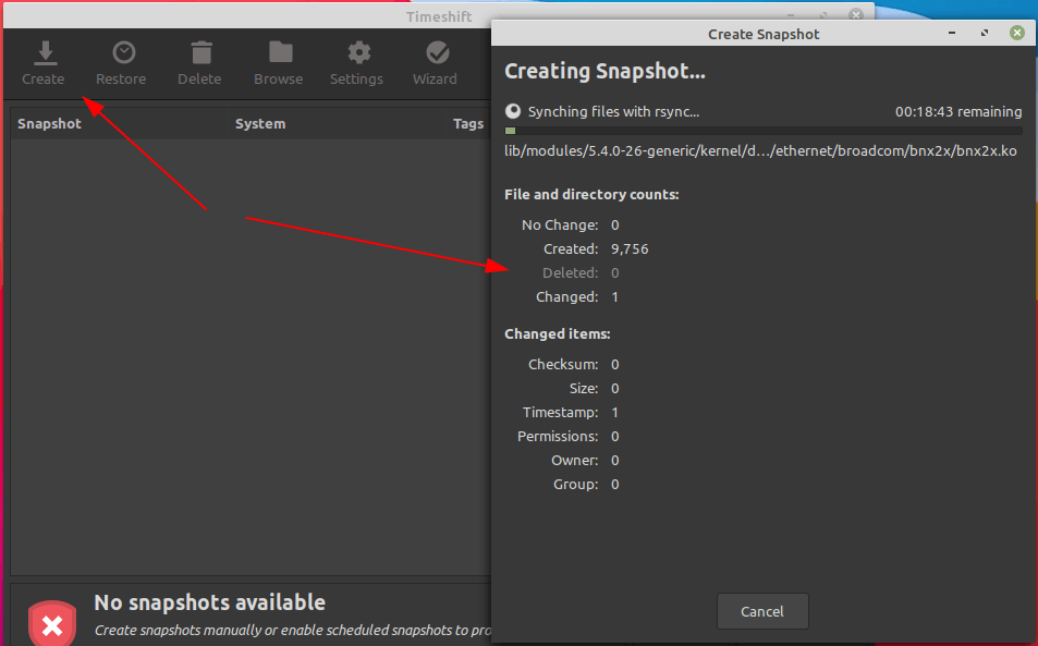 Create Linux Snapshot