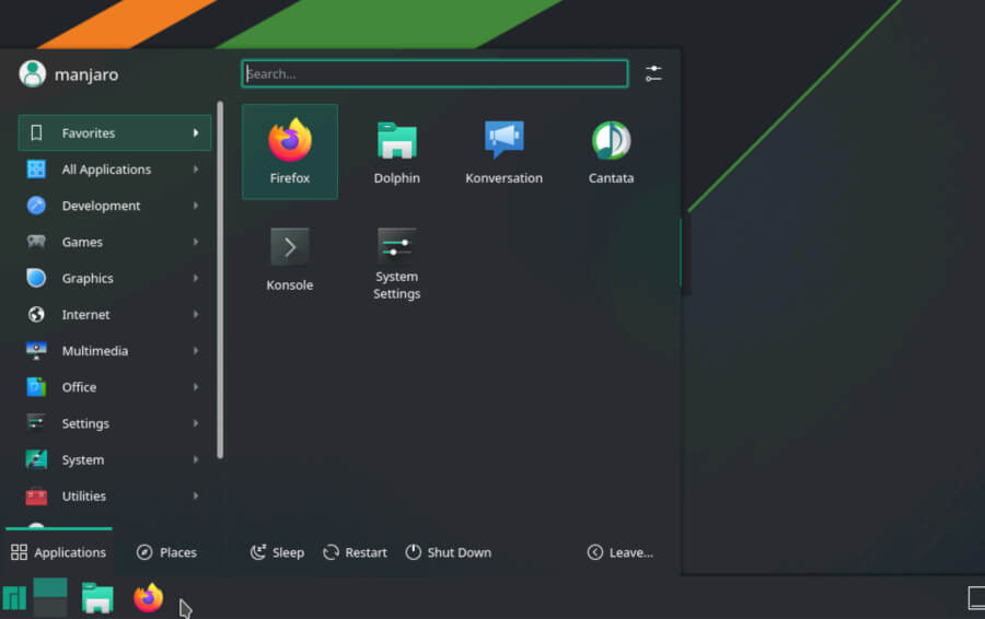 Manjaro KDE Plasma Desktop