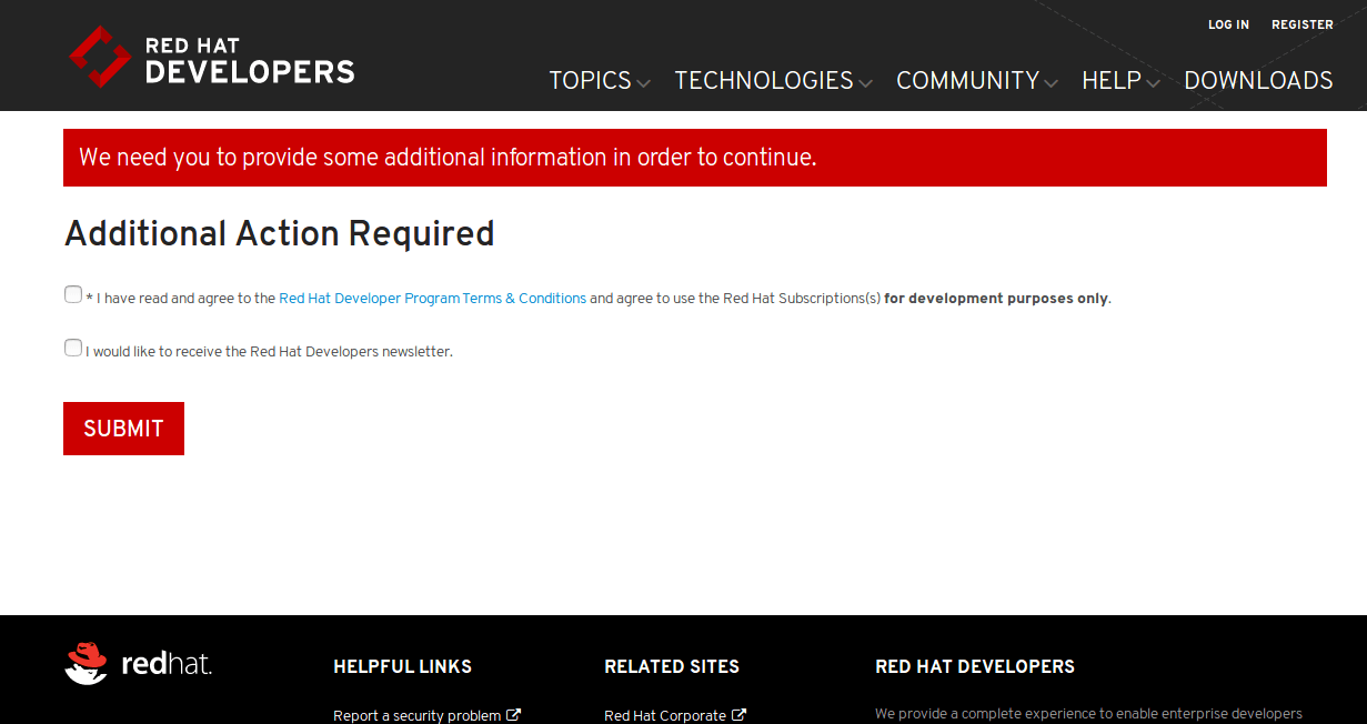 Renew Red Hat Developer Subscription