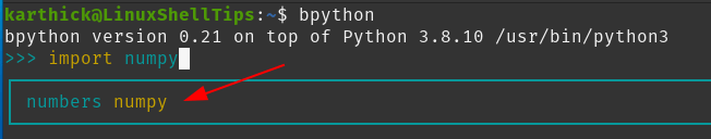 Bpython Autocompletion