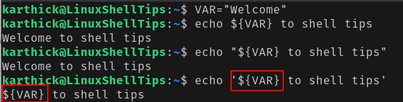 Echo Printing Variable Value