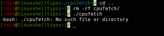 Remove CPUFetch in Linux