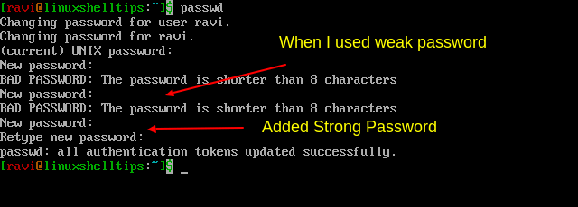 Change User Password in Linux