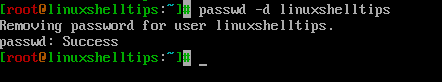 Remove User Password in Linux