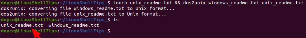 Convert Windows File to Unix Using dos2unix