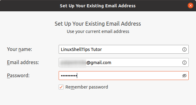 Details Existing Email Address