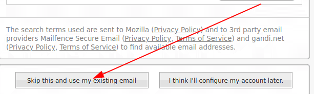 Use Existing Email Address