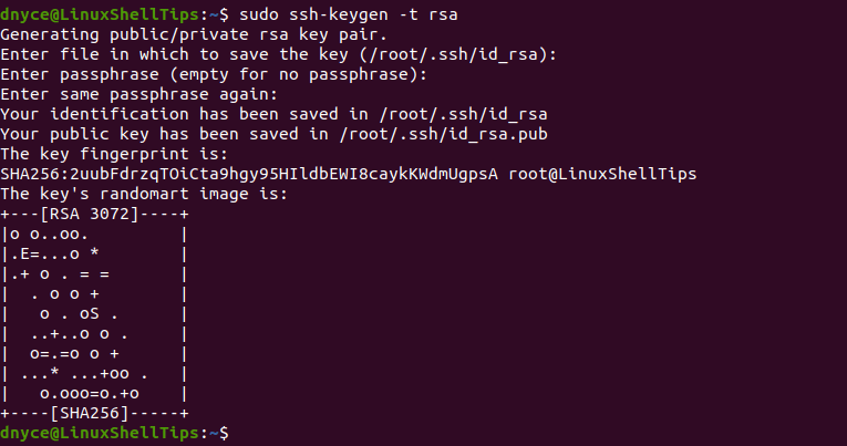 Create SSH Key in Linux
