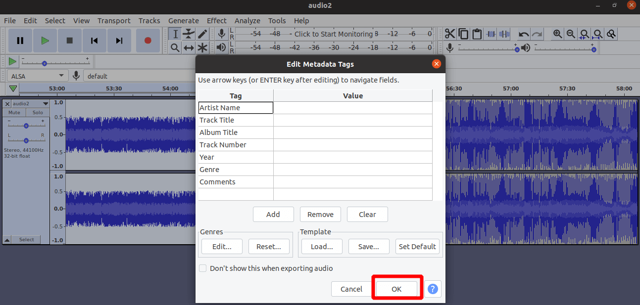 Metadata Audio Files