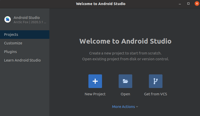 Running Android Studio in Linux