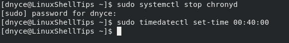 Set Time in Rocky Linux