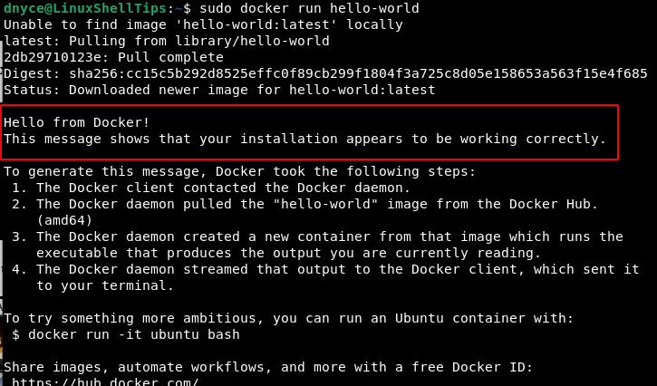 Verify Docker Installation in Debian