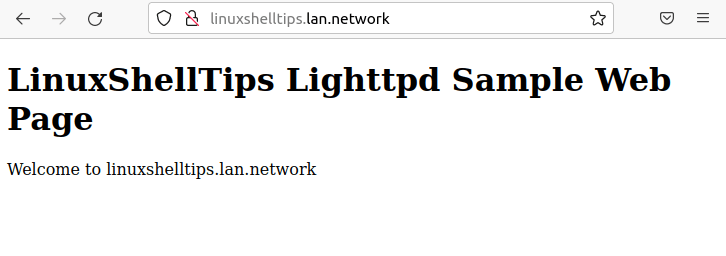 Check Lighttpd Website