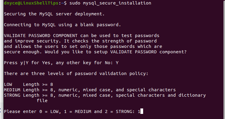 Secure MySQL Installation