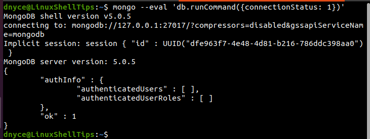 Check MongoDB Connection on Ubuntu
