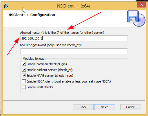 Configure Nagios Server IP in NSClient