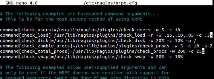 Nagios NRPE Commands