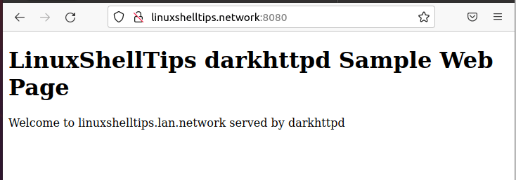 Serve Webpages Using Darkhttpd