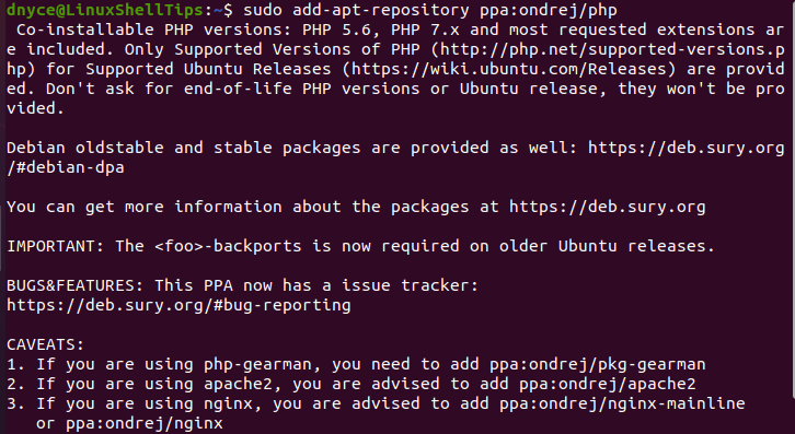Add Ondřej Surý PPA in Ubuntu