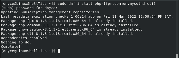 Install PHP Modules in RHEL