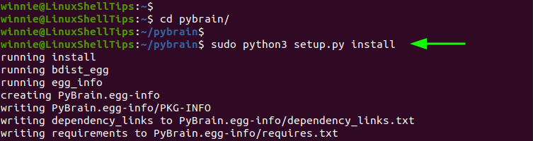 Install PyBrain in Linux