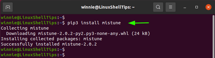 Install Python Mistune in Linux