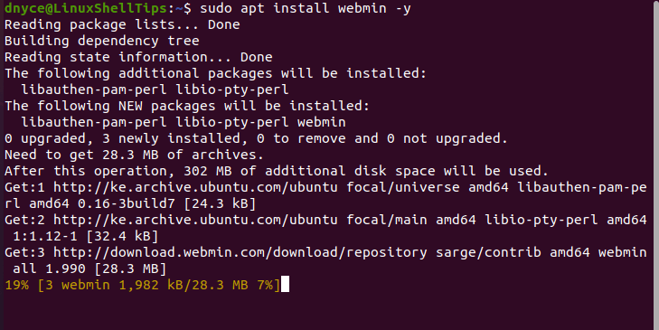 Install Webmin in Ubuntu