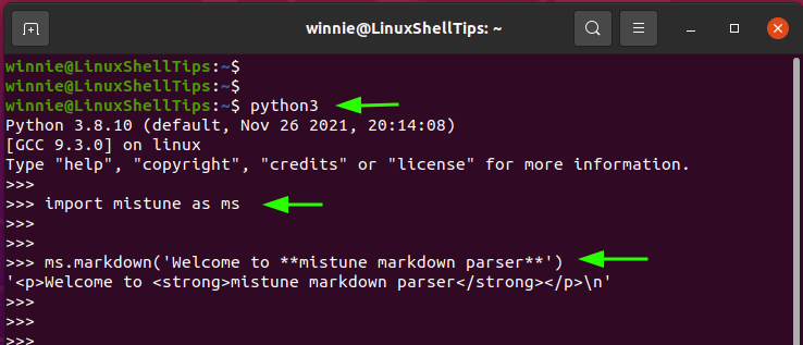 Python Mistune Usage