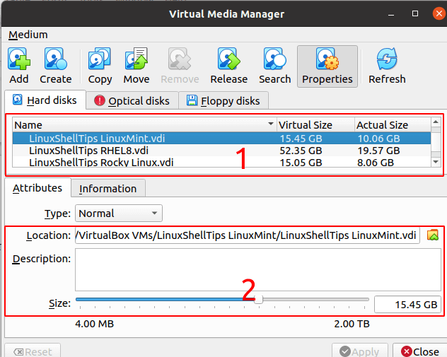 Dischi Virtual Media Manager