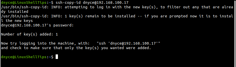 Copy SSH Key to Remote Linux