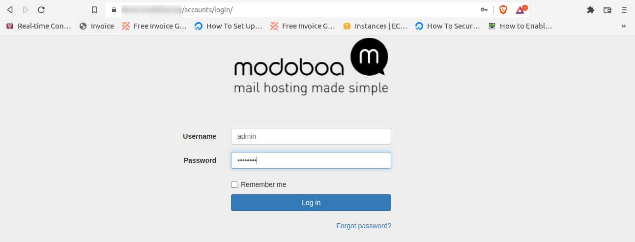 Modoboa Mail Server Login