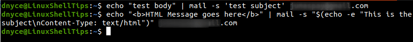 Send HTML Mail in Linux Commandline