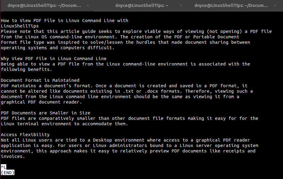 View PDF in Linux Terminal