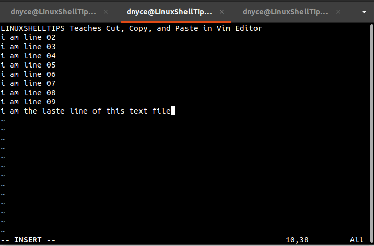 Create File in Vim Editor