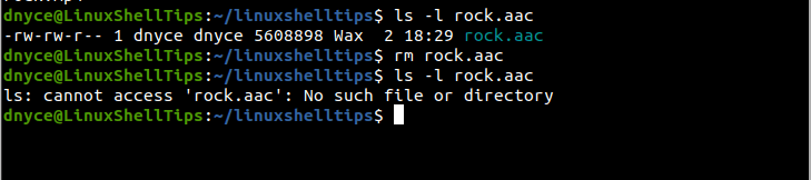 Delete File in Linux