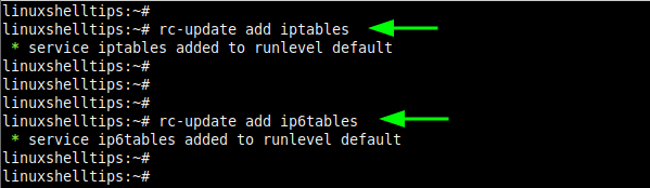 Enable Iptables