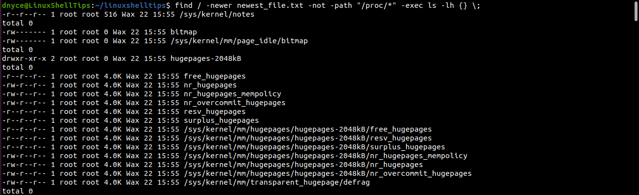 Find Modified Files on Linux
