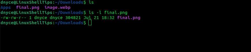 Check PNG Image Size in Linux