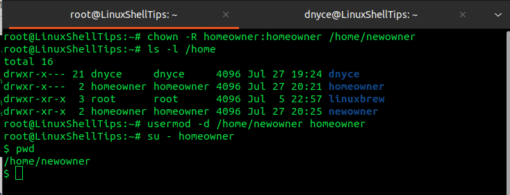 Confirm User Home Directory