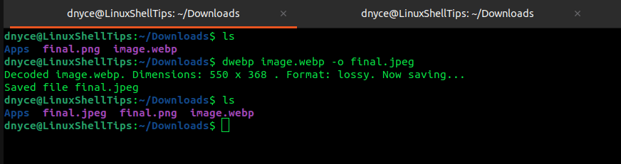 Convert WebP to JPEG in Linux