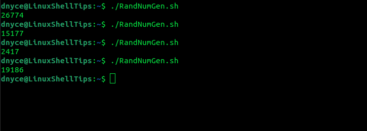 Generate Random Number in Linux