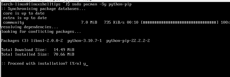 Install Python in Arch Linux